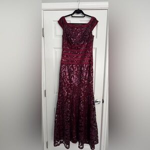 Tadashi Shoji Burgundy Gown